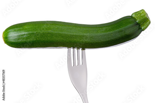 courgette or zucchini on white © eelnosiva