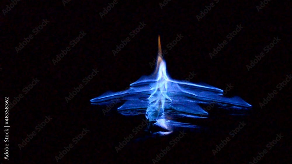 feuerlicht in Blau