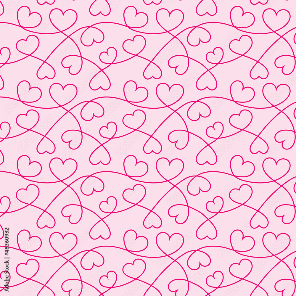 Seamless texture of hearts for a Valentine day