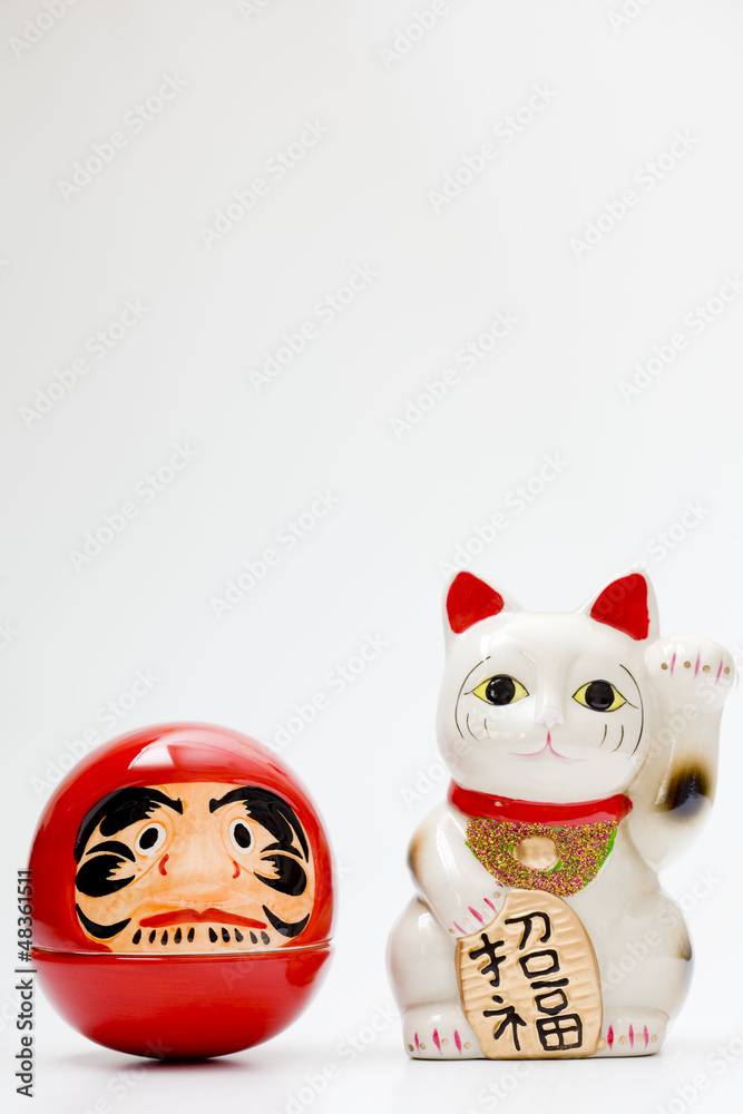 Obraz premium だ妻と招き猫