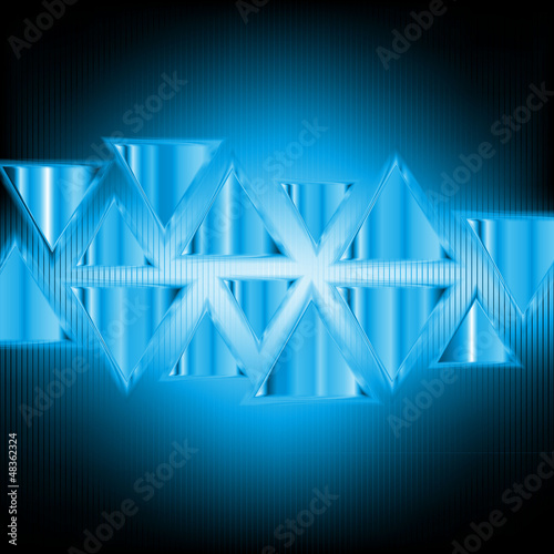 Abstract background of neon triangles