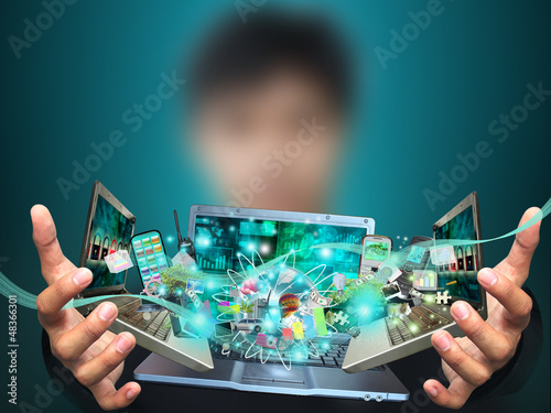 an holding social object