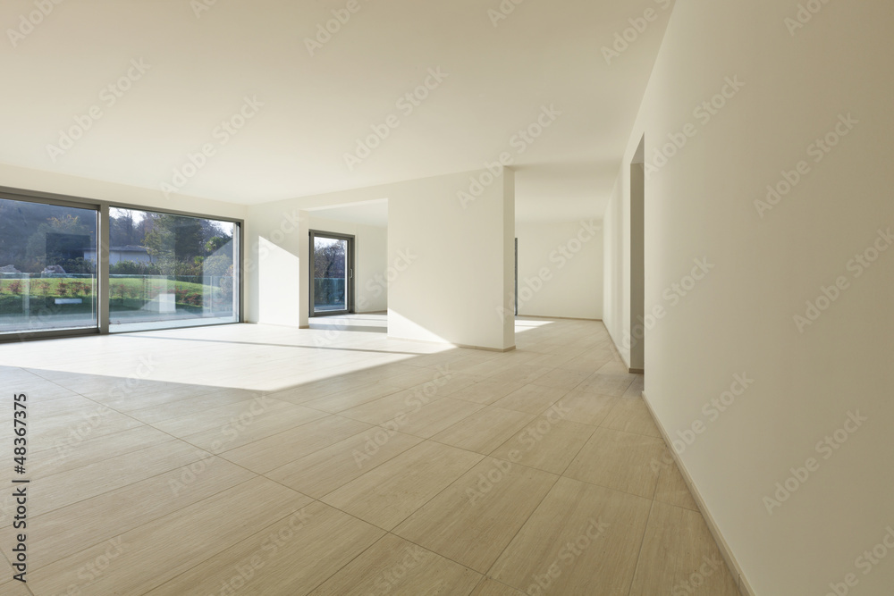 modern architecture, new empty apartment, wide room modern architecture, new empty apartment, wide room