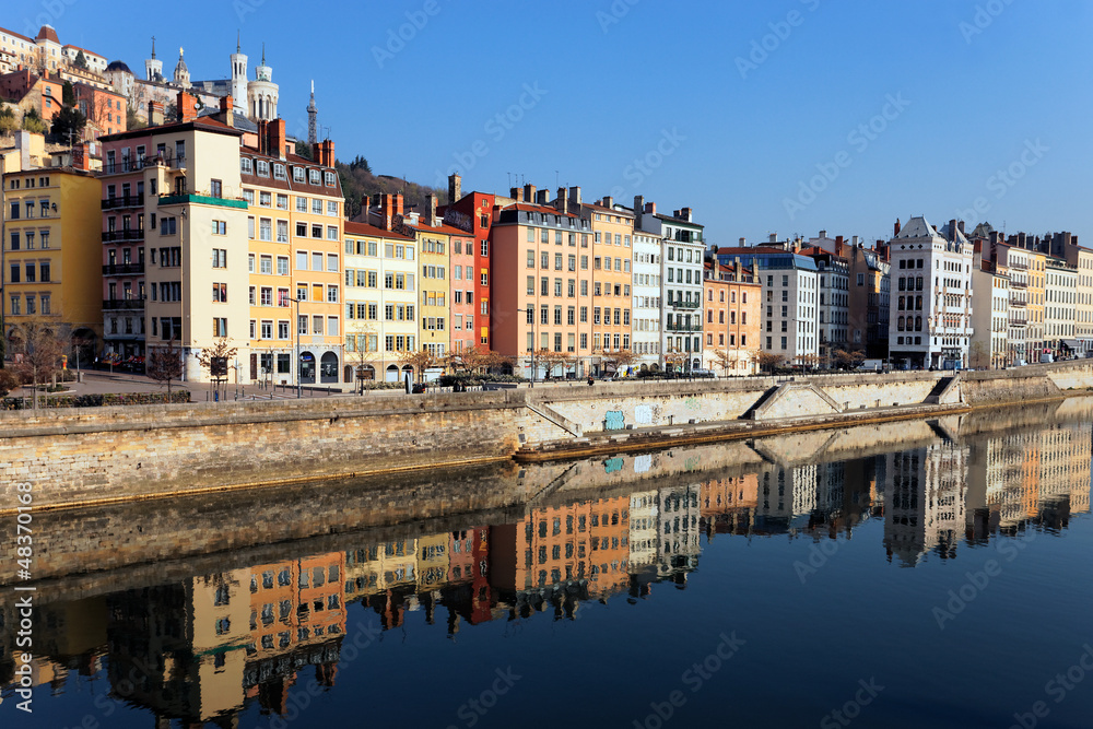 Saone River in the morning light