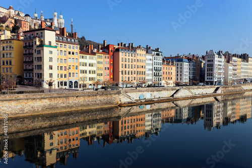 Saone River in the morning light