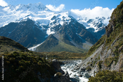 Beautiful view in Mount Cook  South Island  New Zealand