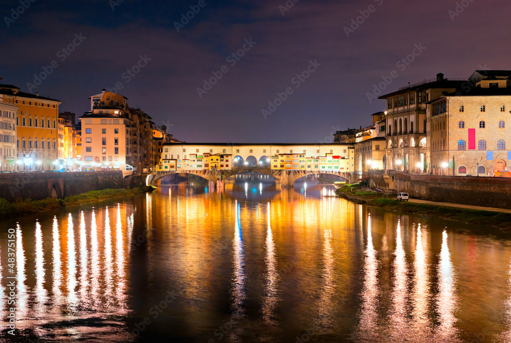 Ponte Vecchio at night, Florence.