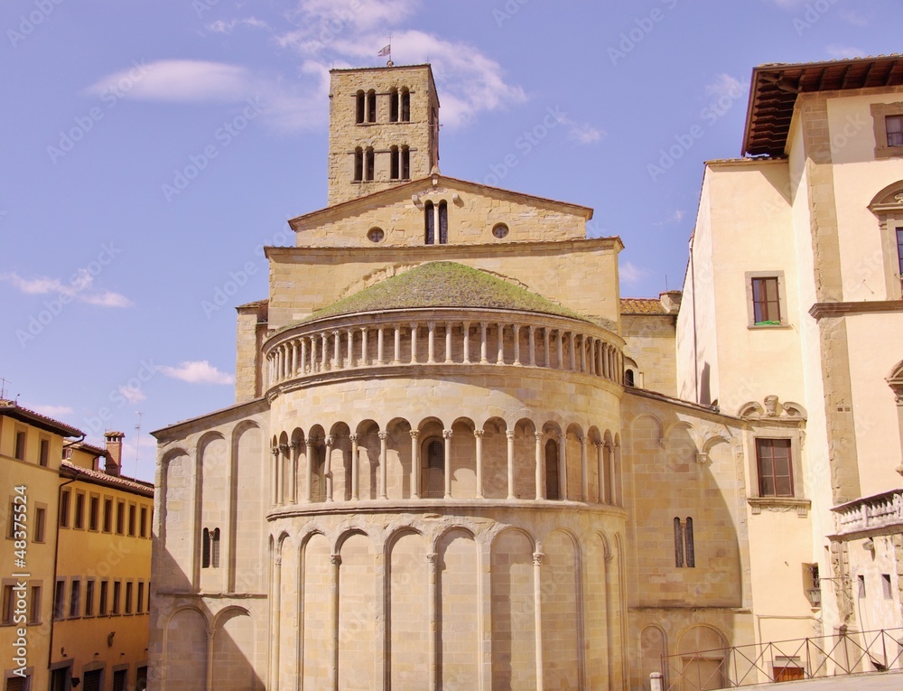 The santa maria della pieve church in Arezzo