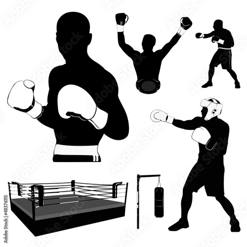 Vector Illustration: Box and boxing