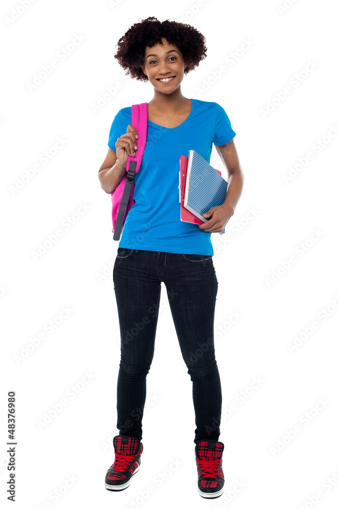 Pretty college Afro American student Pretty college Afro American student