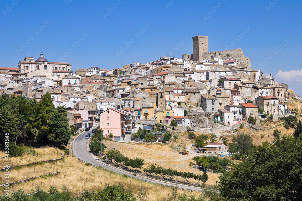 Panoramic view of Deliceto. Puglia. Italy.