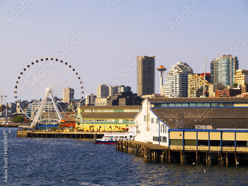 City Skyline of Seattle Washington USA