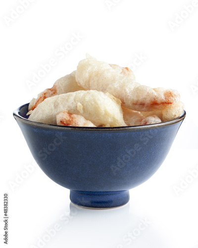 Bowl of tempura shrimp