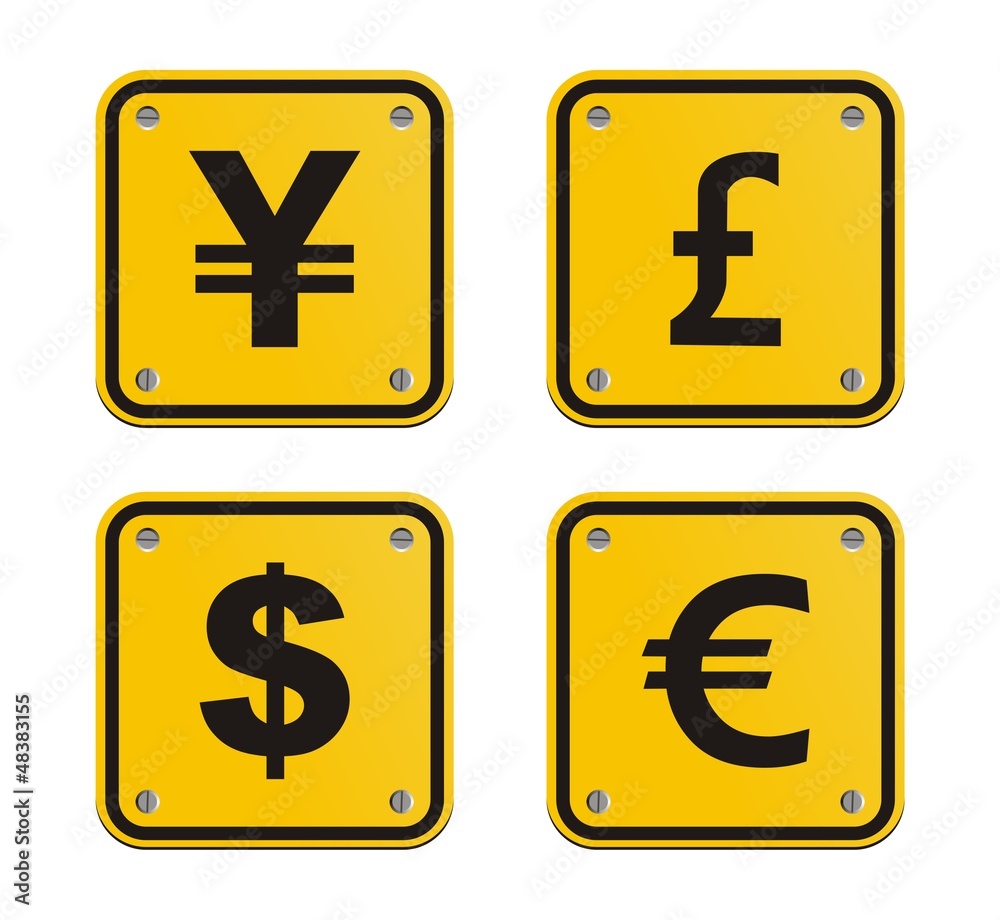 currency yellow sign currency yellow sign