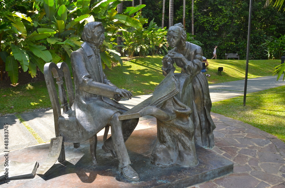 Obraz premium Monument dedicated to Chopin in Singapore Botanic Gardens