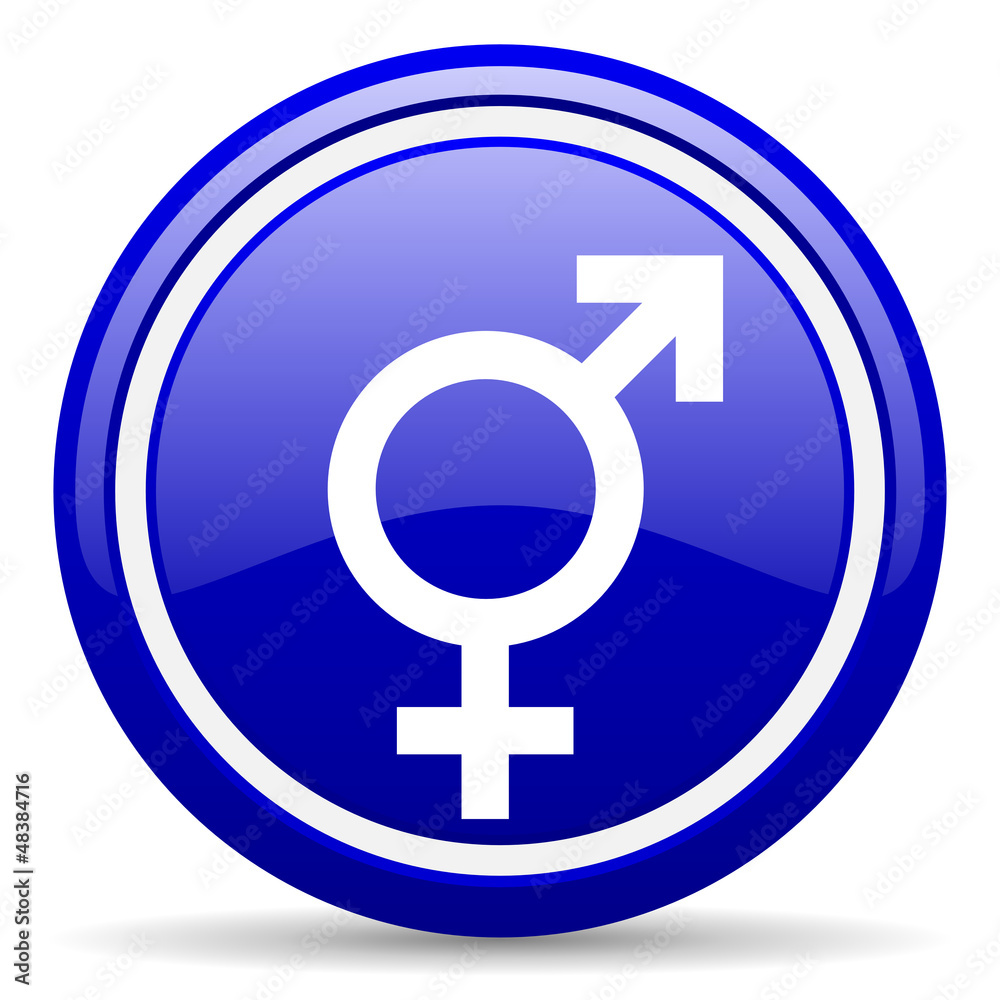 sex blue glossy icon on white background sex blue glossy icon on white background