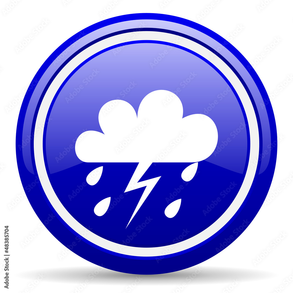 weather forecast blue glossy icon on white background weather forecast blue glossy icon on white background