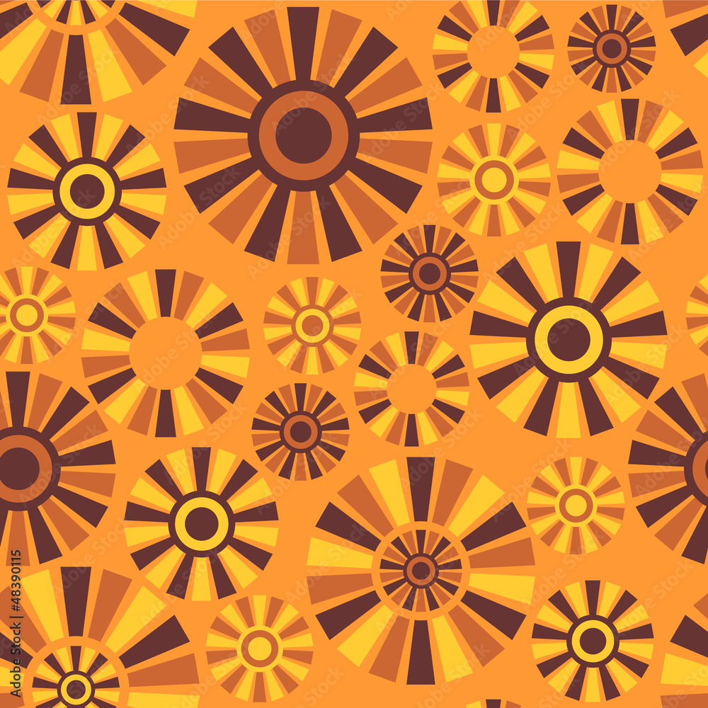 Abstract sunny seamless pattern
