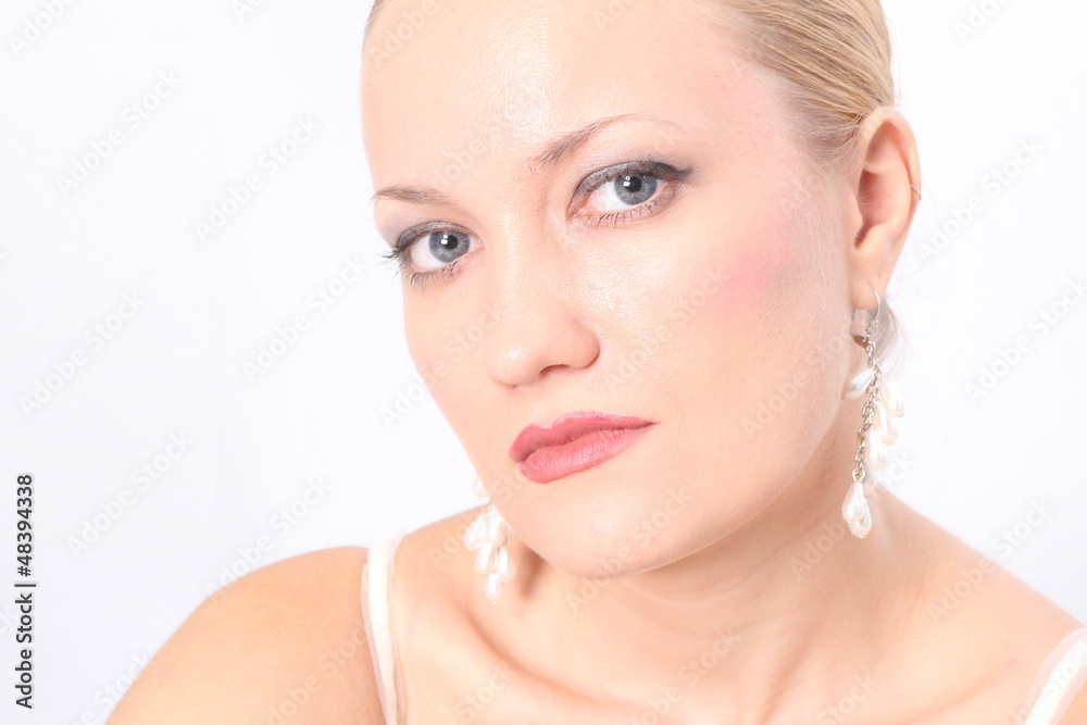 Close-up of a young beautiful blond woman Close-up of a young beautiful blond woman