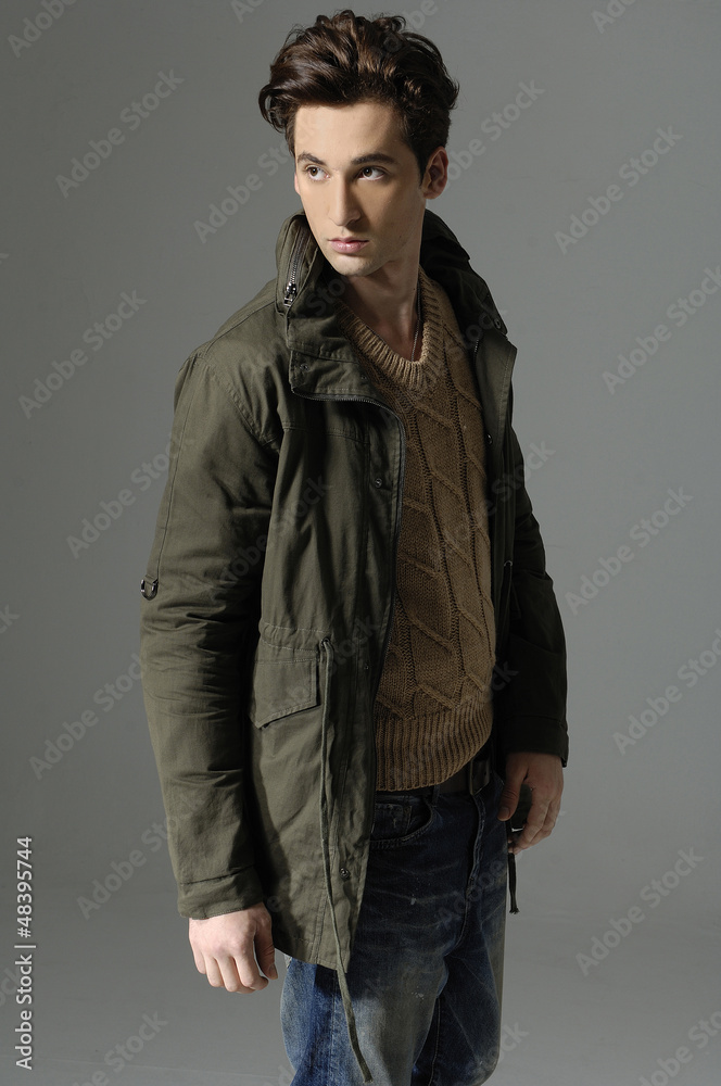 Portrait of a casual young satisfied man Portrait of a casual young satisfied man
