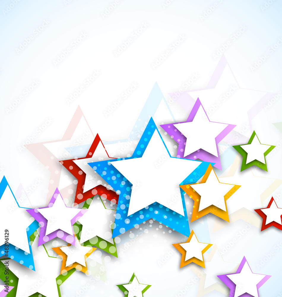 Background with colorful stars Background with colorful stars