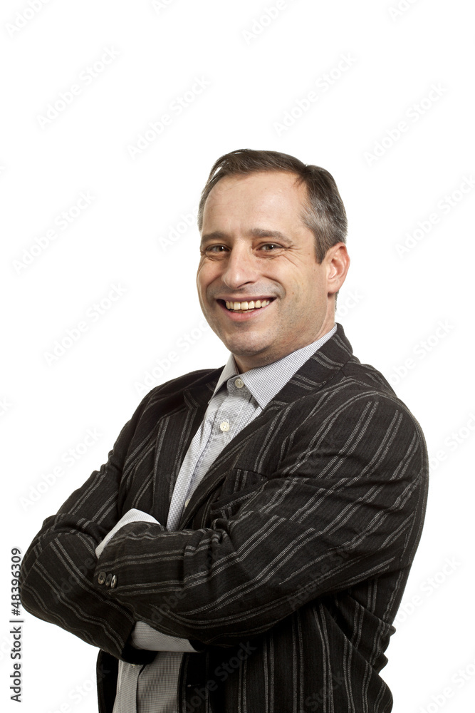 portrait of adult man, isolated on white background portrait of adult man, isolated on white background