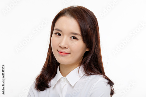 Young Asian pretty business woman close up portrait