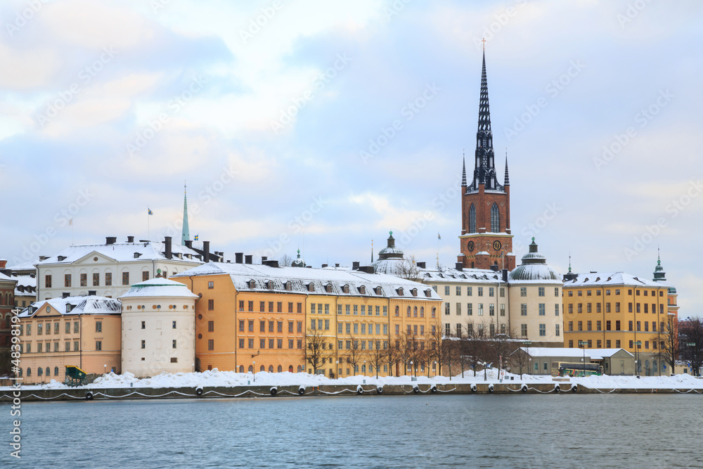 Obraz premium Old Town Stockholm Cityscape