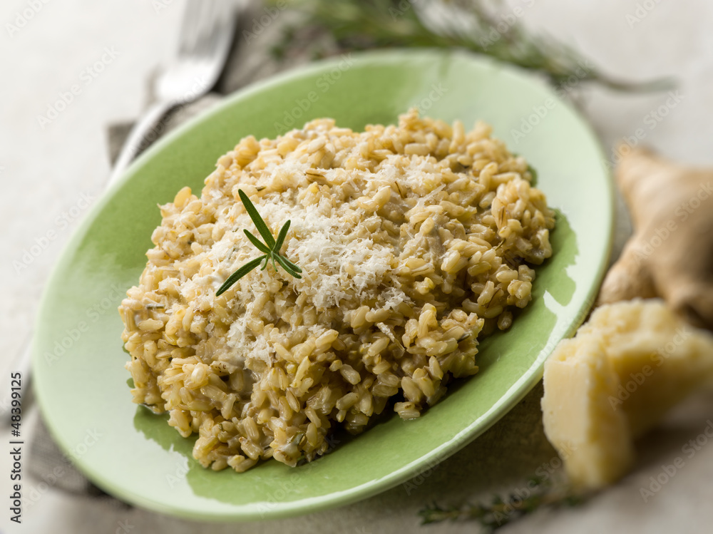 integral risotto with ginger rosemary parmesan and gorgonzola integral risotto with ginger rosemary parmesan and gorgonzola