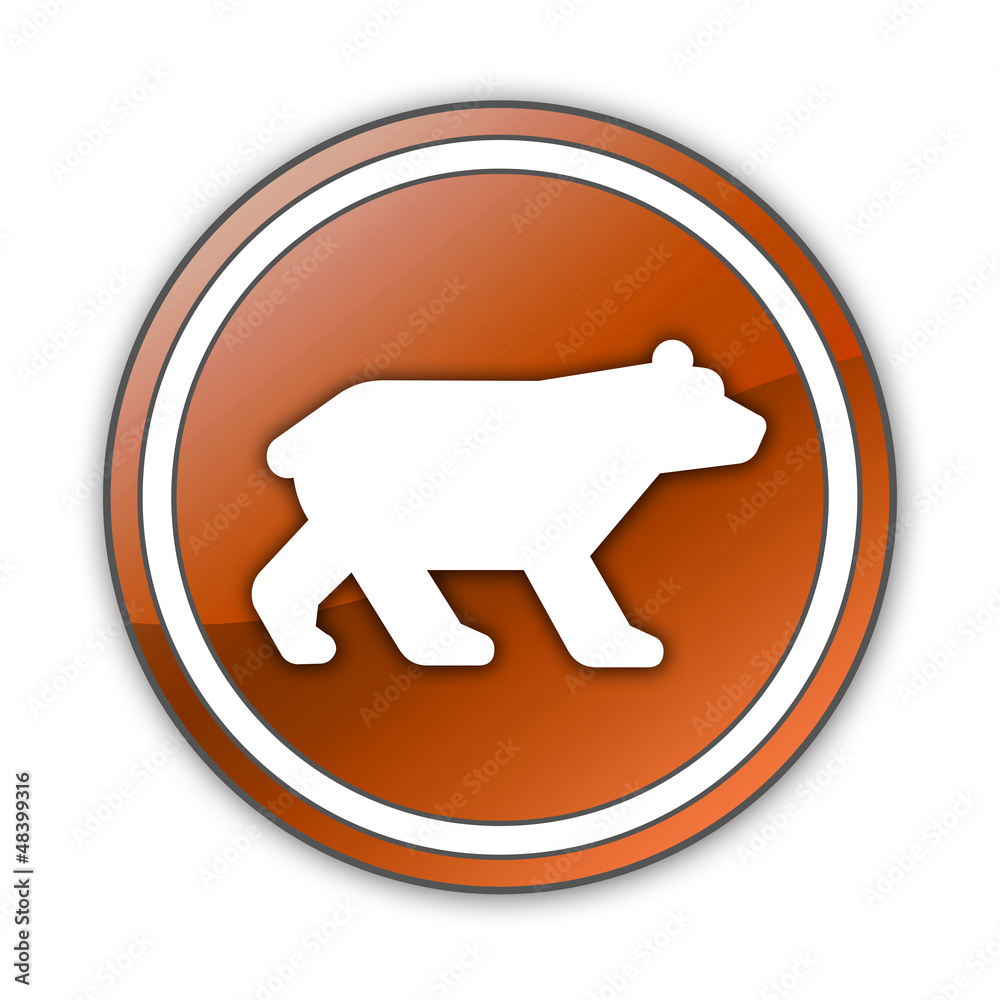 Orange Glossy Button Orange Glossy Button