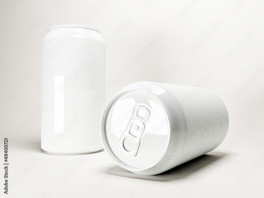 two white cans on a white