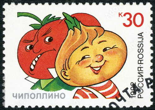 RUSSIA - 1992: shows Signor Tomato and Cipollino photo