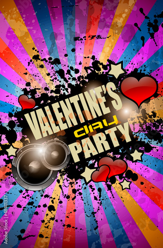 Valentine's Day party flyer background