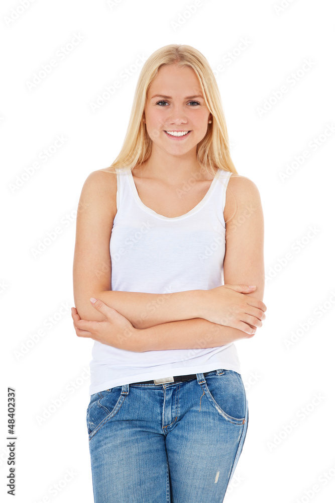 Fototapeta premium Attraktive junge Frau