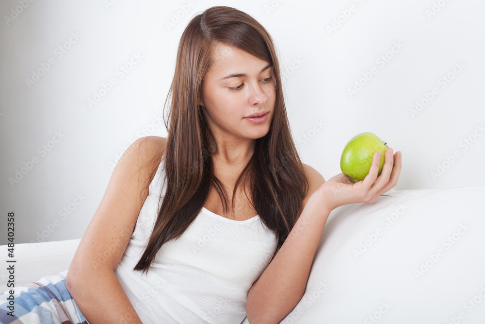 Woman with apple Woman with apple