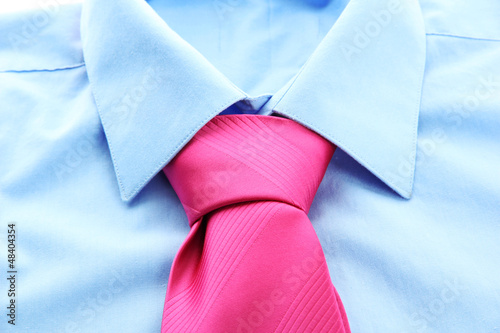 tie on shirt close-up