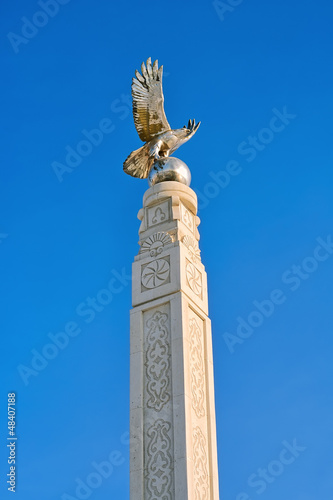 Memorial monument of an eagle with spread wings photo