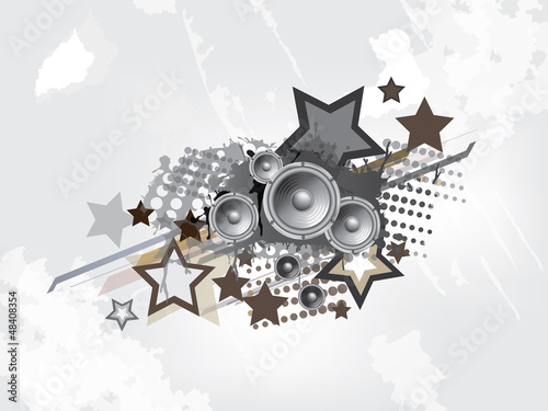 Abstract music retro grunge background