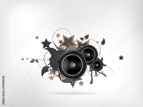 Abstract music retro grunge background