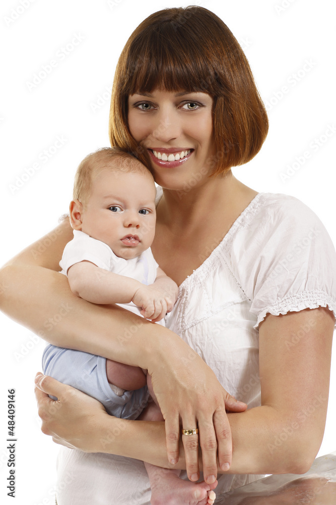 Glückliche Mutter mit Baby Glückliche Mutter mit Baby