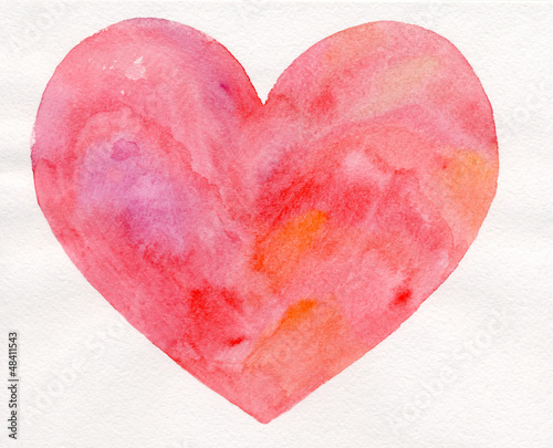 watercolor heart drawing