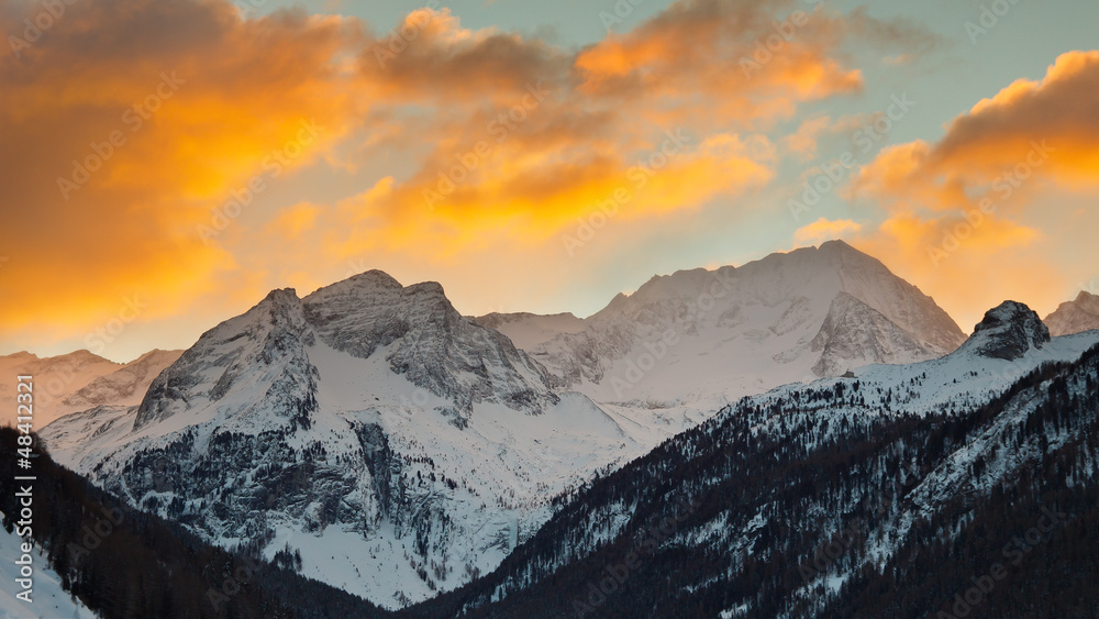 Sunrise at Hochgall Mountain in South Tyrol, Italy Sunrise at Hochgall Mountain in South Tyrol, Italy