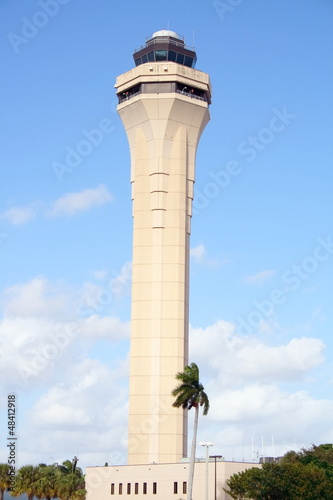 View of Miami's air traffic control tower at MIA