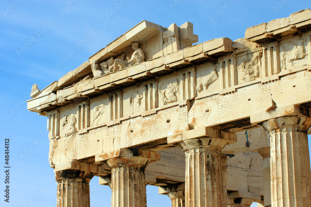 Detail of the Parthenon in Athen