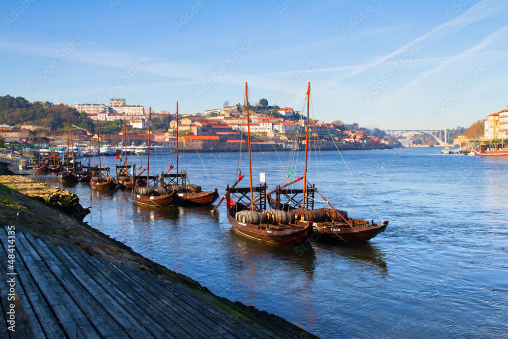 view on city Porto and river Douro