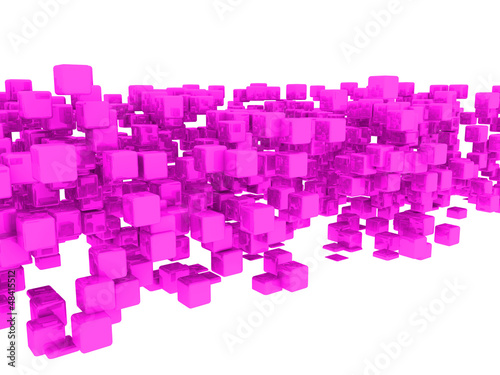 3d pink cubes