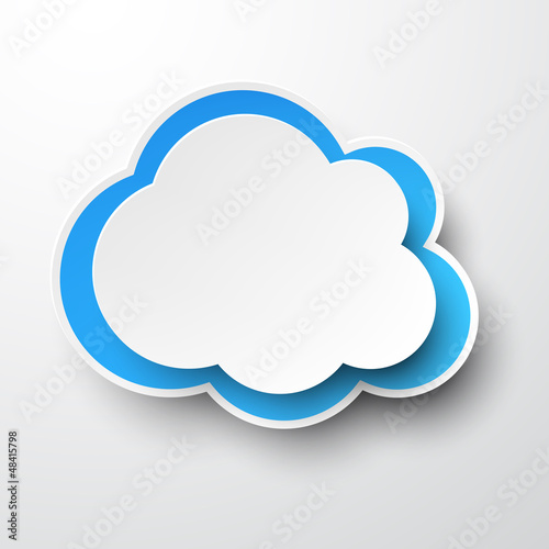 Paper white-blue cloud.