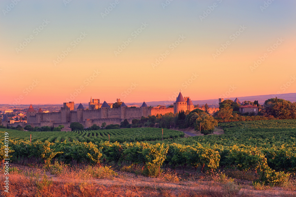 Carcassonne at Sunrise