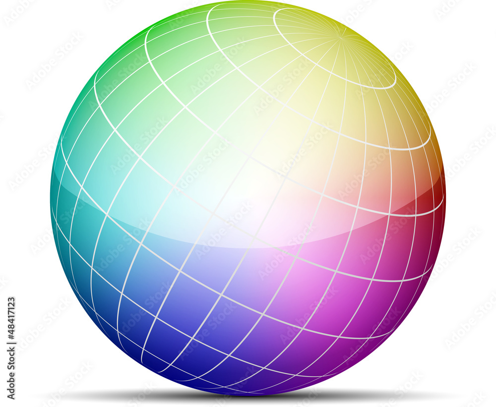 Obraz premium Rainbow Globo