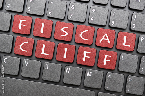 Fiscal cliff on keyboard